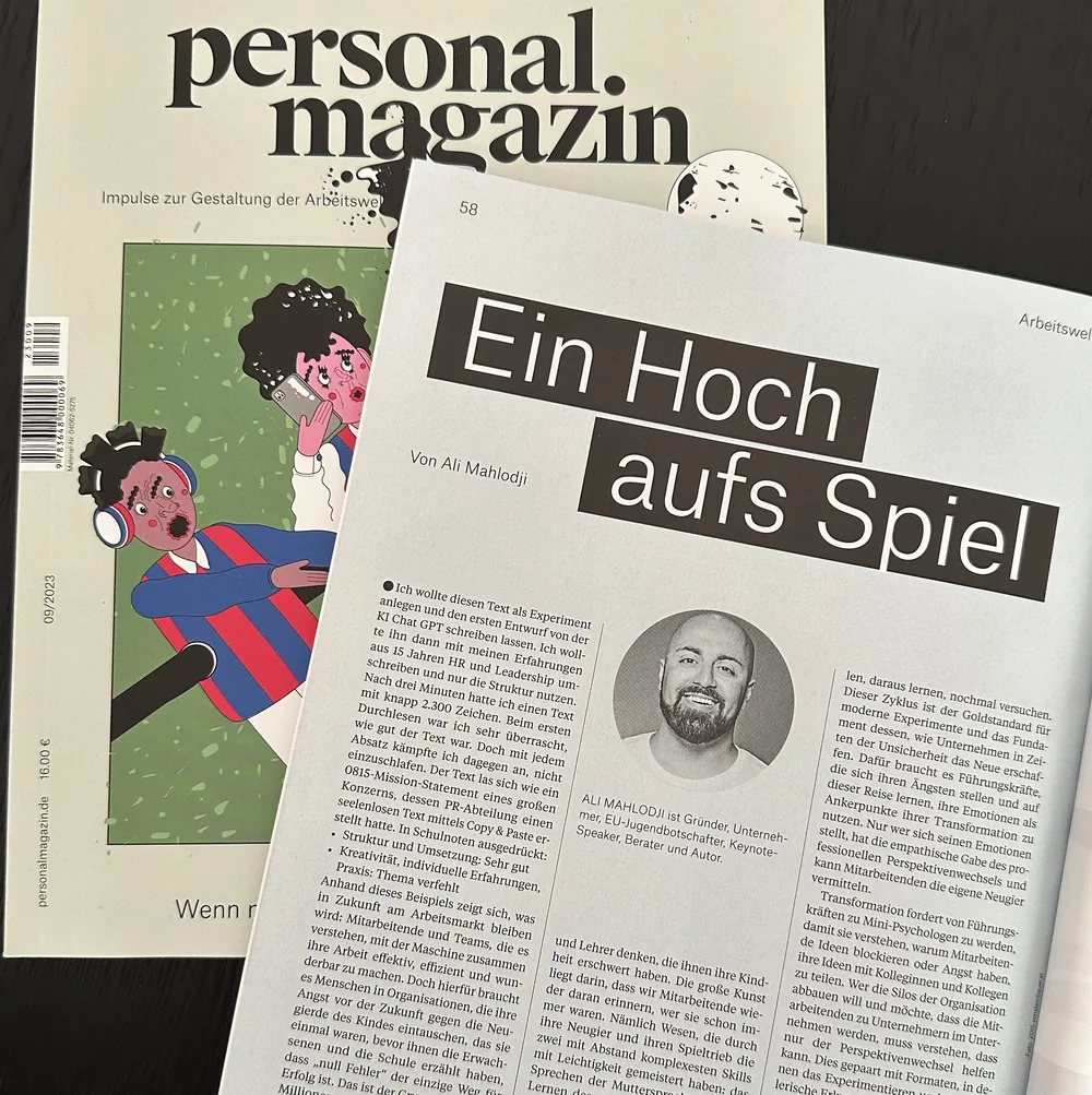 Personal Magazin: „Ein Hoch aufs Spiel“
