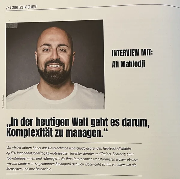 Personalmanager Magazin: Interview mit Ali Mahlodji