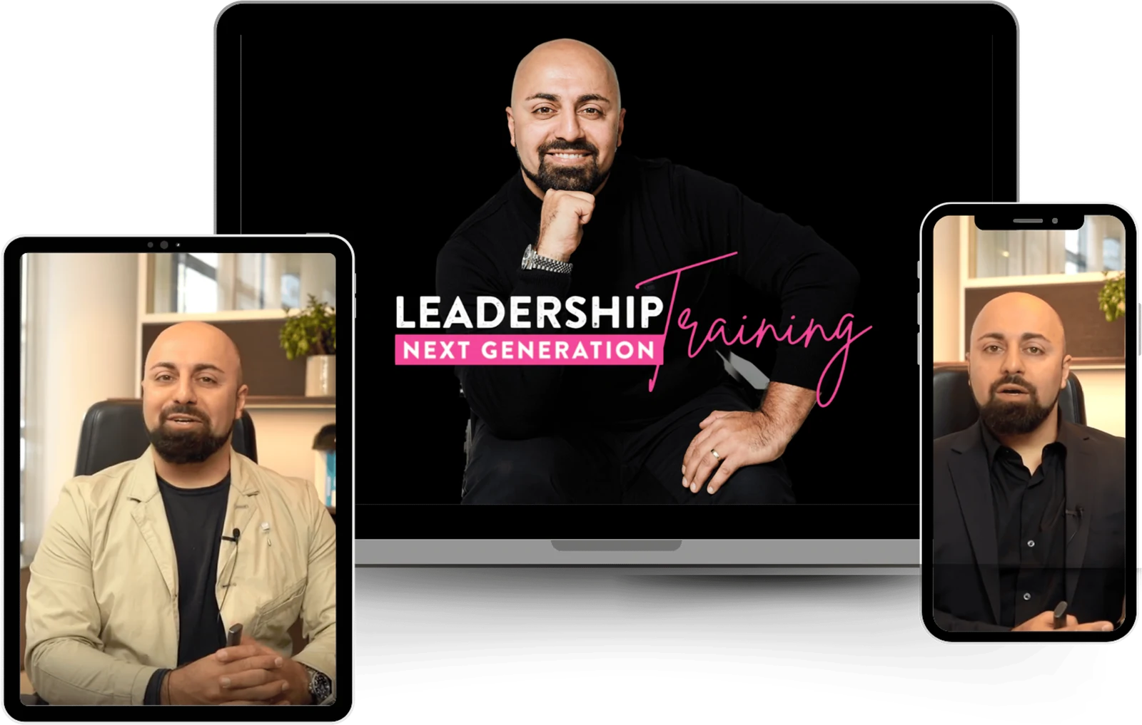 Leadership Next Generation Training – Kursansicht auf Laptop, Tablet und Smartphone