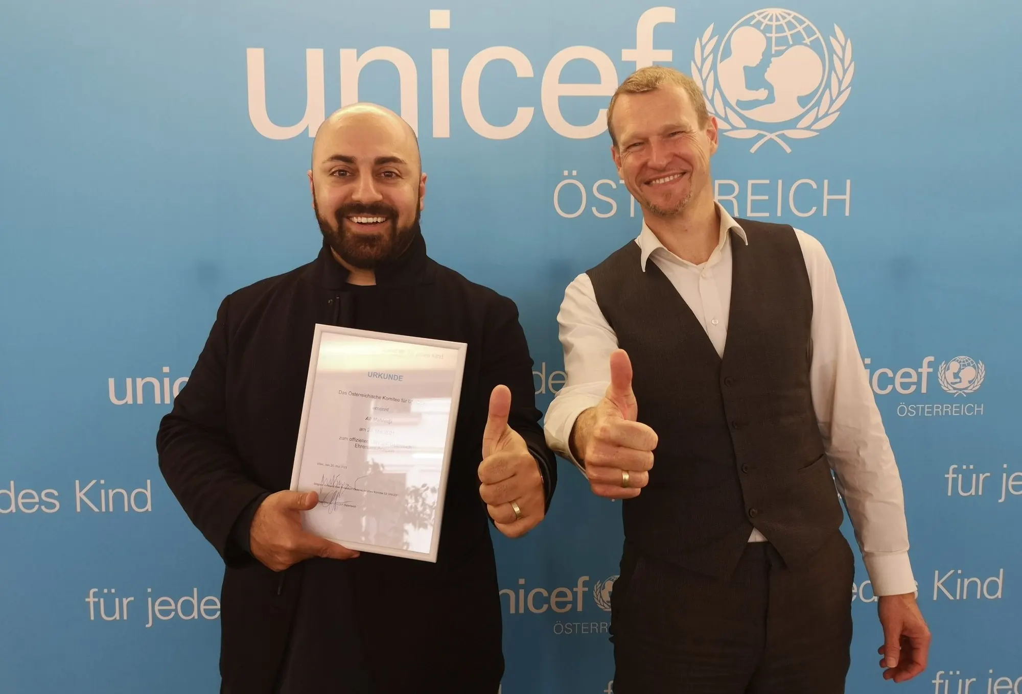 Ali Mahlodji bei UNICEF Österreich